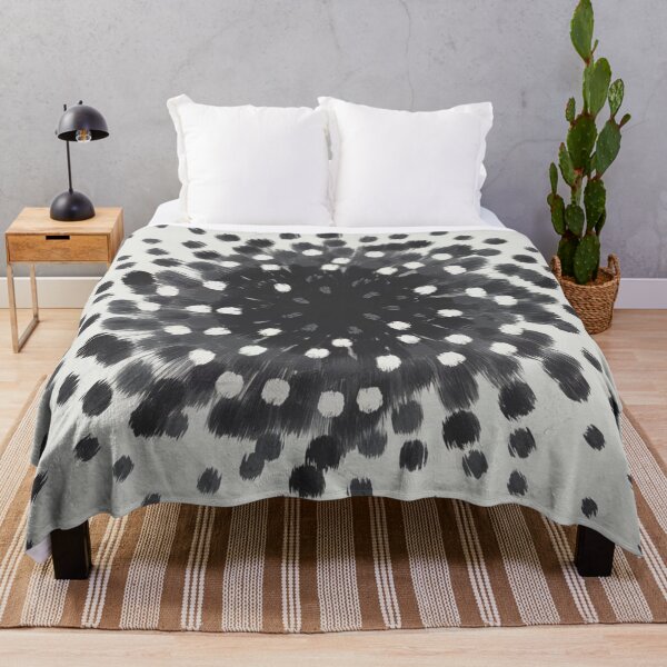 Item preview, Minimalist Watercolor Monochrome Black and White Dots designed and sold by LEILA ART SPACE.