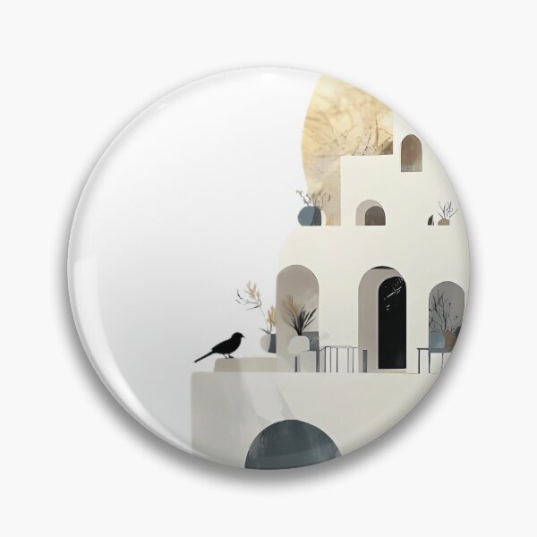 Item preview, Minimalist Mediterranean House with Nature Elements – Soft Aesthetic, Boho Art. designed and sold by MirraStore.