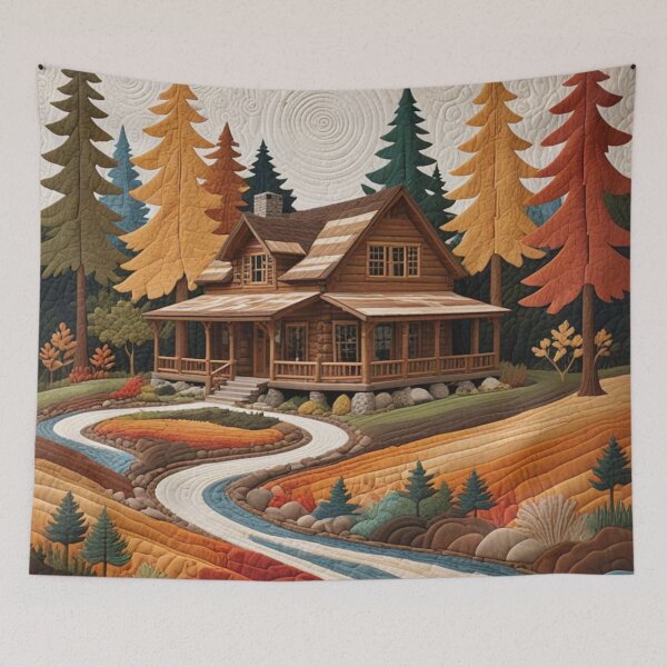 Item preview, Log Cabin Quilt designed and sold by AlienVisitor's Stuff.