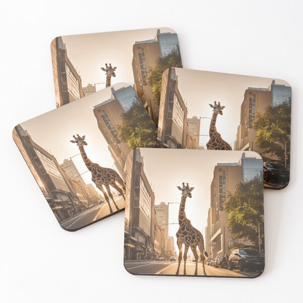 Item preview, Wild Giraffe in Town, Giraffe, Town, designed and sold by GOLDENGARDENART.