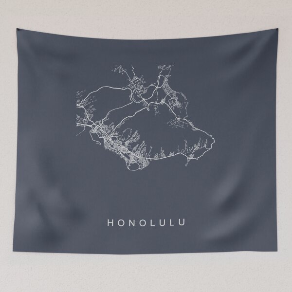 Item preview, Honolulu HI Minimalist City Street Map Light Design designed and sold by Andrewkgolf.