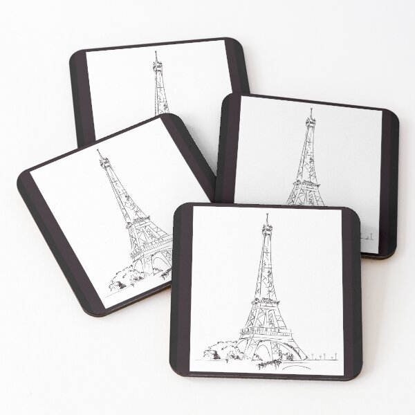 Item preview, Eiffel Tower Line Art Print designed and sold by PollysProjects.