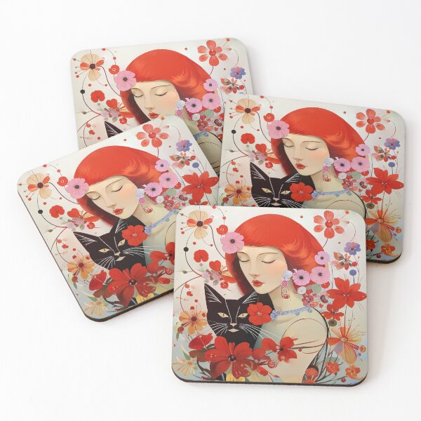 Item preview, Beautiful girl with a cat. designed and sold by Natalia-Vlad.