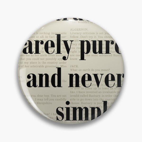 Item preview, Oscar Wilde Importance of Being Earnest Quote designed and sold by kakarikihill.