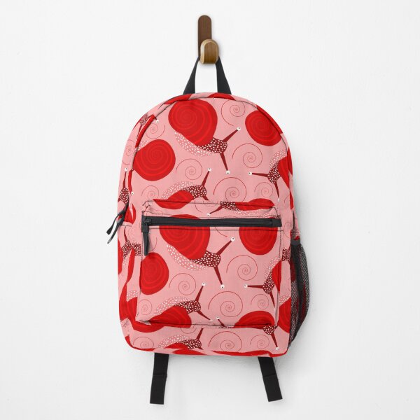 Item preview, snails abstract spiral swirl red pink dot designed and sold by Gossip Rag.