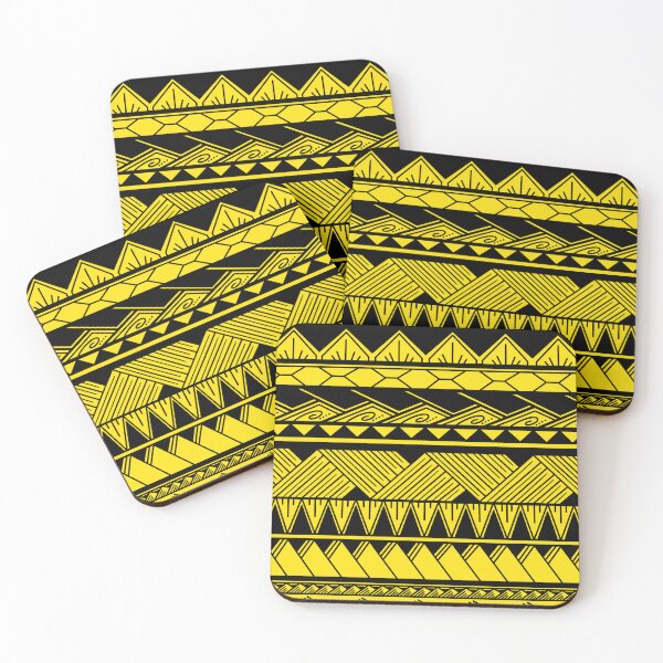 Item preview, Black and Light Yellow Tribal Pattern designed and sold by Steeb757.