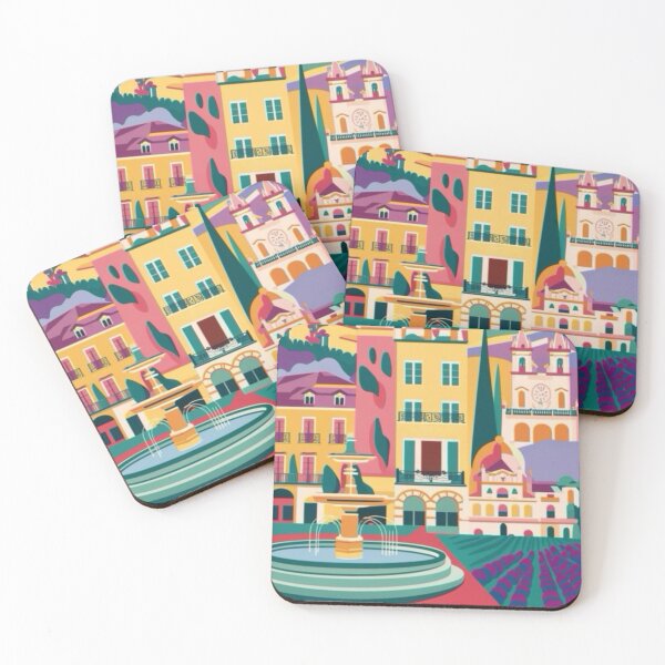Item preview, Aix-en-Provence, France. Vibrant and Colorful StreetScape Travel Poster.  Abstract Art By Carraann  designed and sold by CARRAANN.