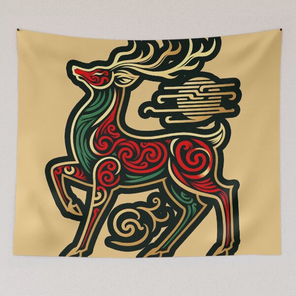 Item preview, Auspicious deer designed and sold by aliraweb.