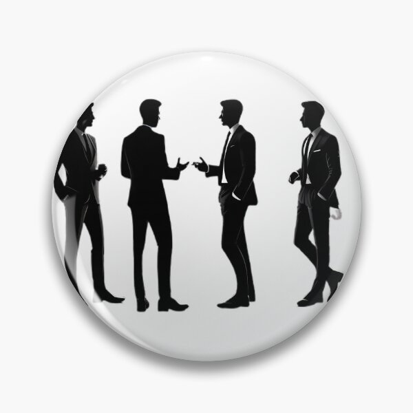 Item preview, Silhouettes of Businessmen in Conversation on Transparent Background. designed and sold by MirraStore.