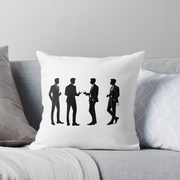 Item preview, Silhouettes of Businessmen in Conversation on Transparent Background. designed and sold by MirraStore.