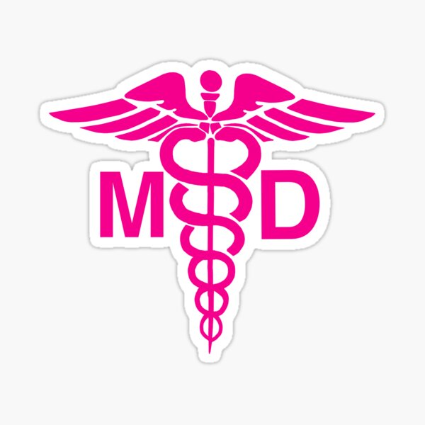 Vista previa del artículo con la obra «Caduceo MD rosado», diseñado y vendido por Stem and Stickers.