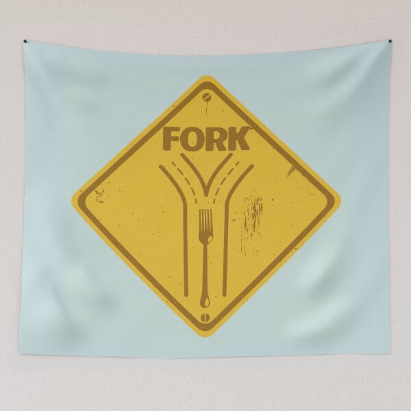 Item preview, Fork in the road funny traffic sign designed and sold by piedaydesigns.