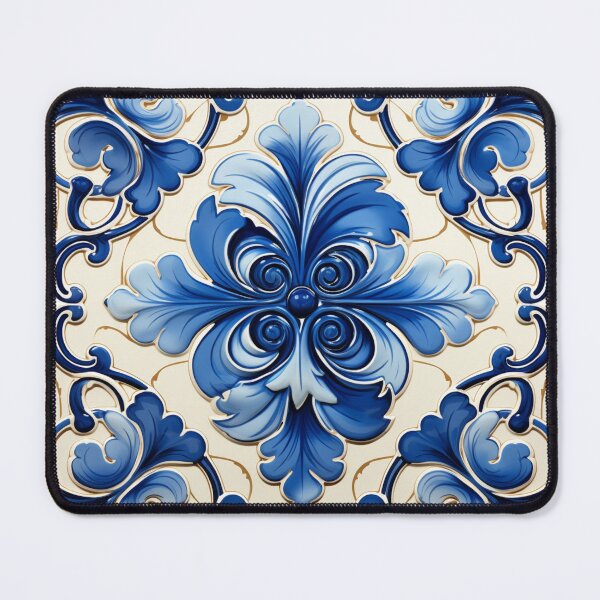 Item preview, Blue Floral Scrollwork designed and sold by Strawflower Oasis.