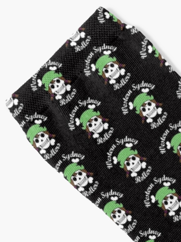 Thumbnail 2 of 5, Socks, Vintage Western Sydney Rollers Black designed and sold by WestSydRollers.
