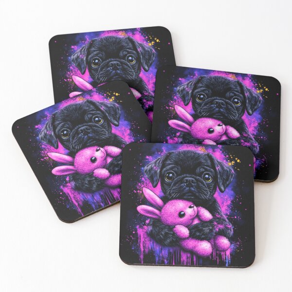 Item preview, Black Pug Plushy Love designed and sold by Nocturne  Paws.