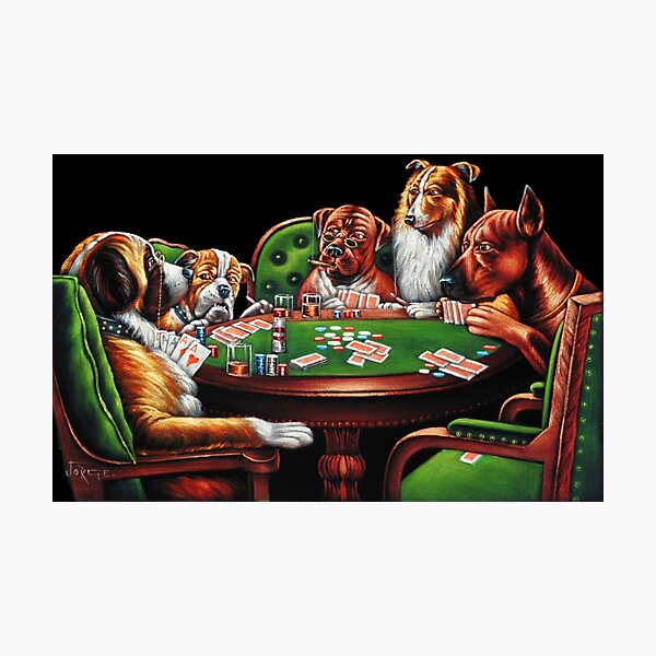 Item preview, Dogs playing poker by Jorge Torrones after Cassius Marcellus Coolidge ver2 designed and sold by velvetify.com.