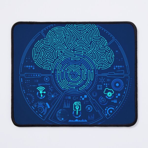 Item preview, cloud cyber security, cloud shape electronic pattern futuristic interface designed and sold by NiamLab.