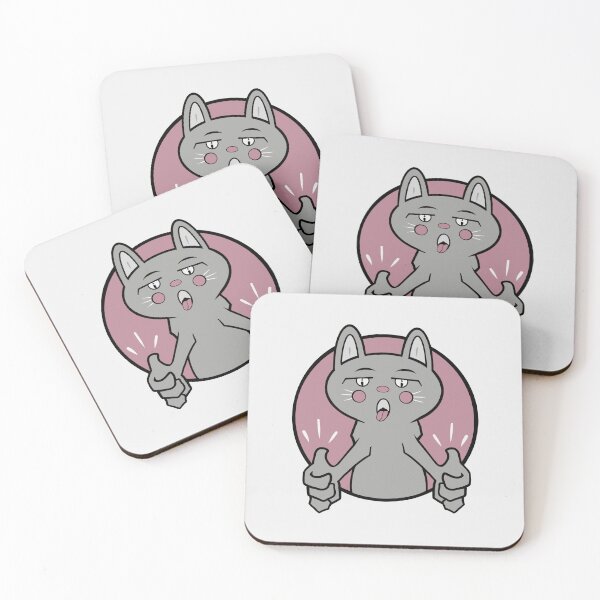 Item preview, Bratty Cat Thumbs Up designed and sold by fetch-it-studio.
