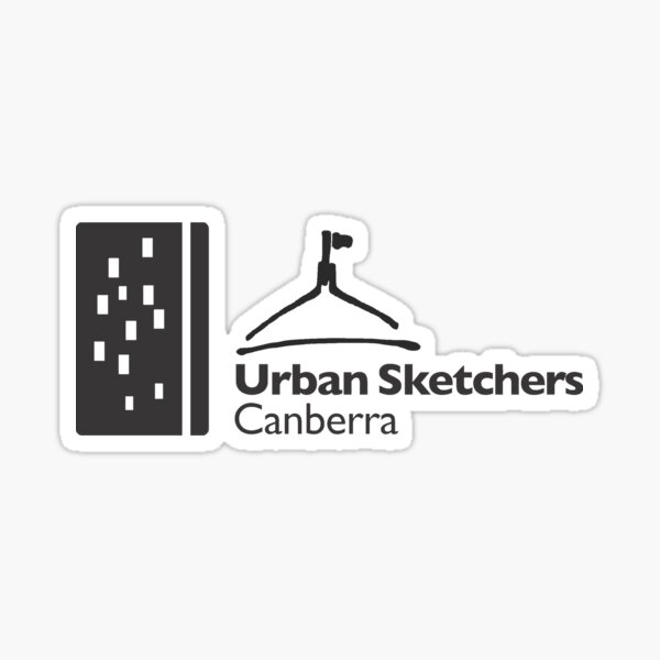 Item preview, Large Black USK Canberra Logo designed and sold by Urban Sketchers Canberra.