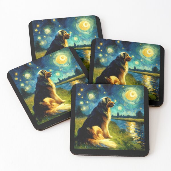 Item preview, Starry Night Hovawart Dog Van Gogh Lover designed and sold by Kimberley King Art  King Art.
