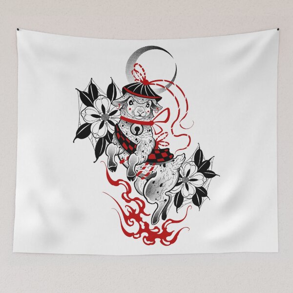 Item preview, Scottish sheep with flowers designed and sold by 7Delamancha.