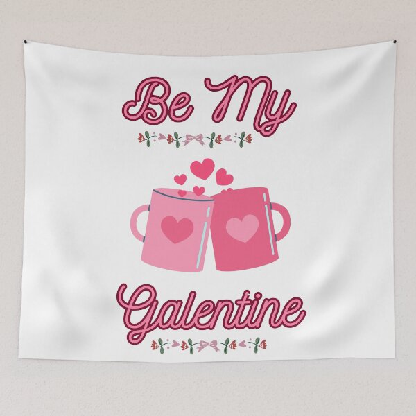 Item preview, Galentine's Day Digital Design: 2 Pink Mug Slogan with Love Hearts Art Print designed and sold by TheNeuroVerse.
