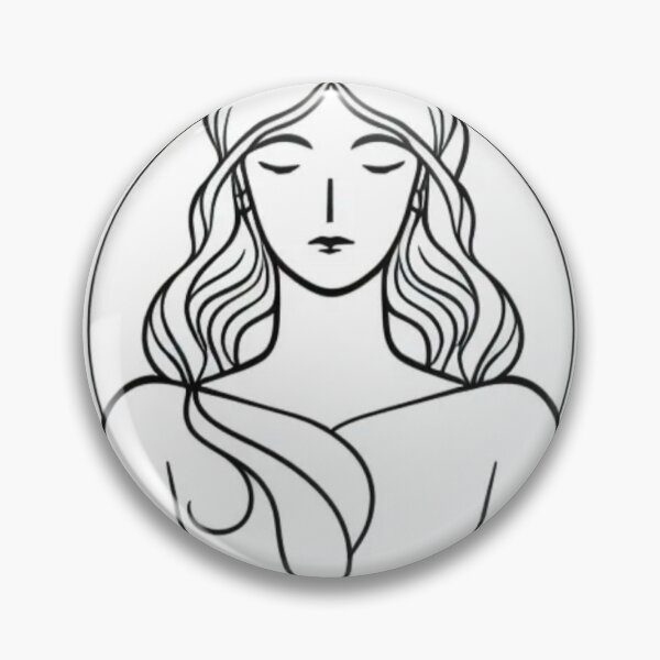 Item preview, Line Art Woman Goddess in the Window designed and sold by droogdionne.