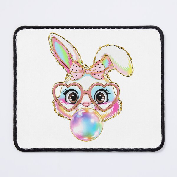 Item preview, Bubble Gum Bunny Heart Glasses Bow Fashion Rabbit Whimsy designed and sold by JenBoyte.