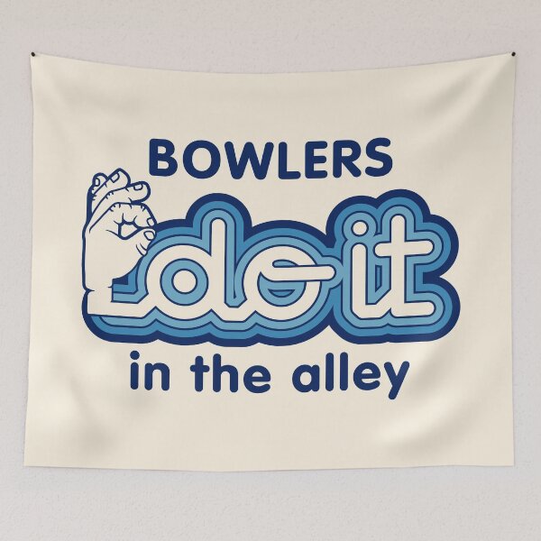Item preview, Bowlers Do It In The Alley - Funny Bowling Joke designed and sold by darklordpug.