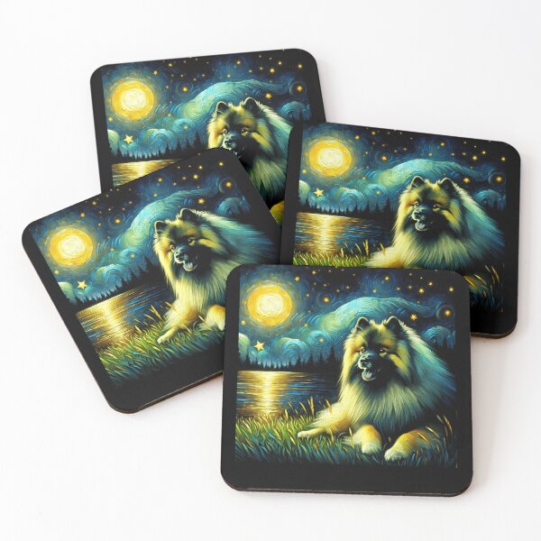 Item preview, Starry Night Keeshond Dog Van Gogh Lover designed and sold by Kimberley King Art  King Art.