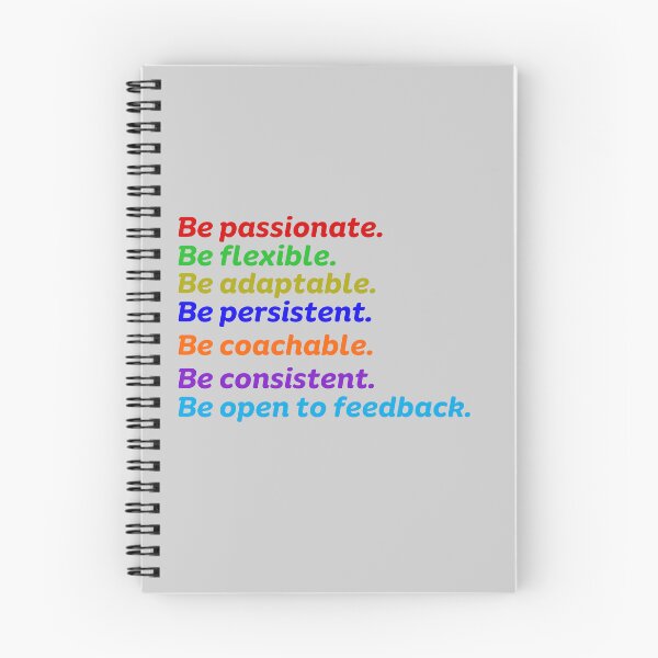 Item preview, Be persistent, flexible, adaptable, passionate, coachable, consistent, open to feedback. designed and sold by wiseblacksheep.