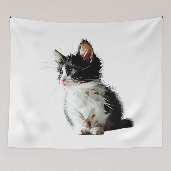 Item preview, Black and white cat, Cat dad, Cat mom, Cat lover, Cute cat, lonely cat,  Animal lover designed and sold by WorlDigitalArts.