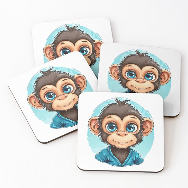 Item preview, Cute smiling baby monkey designed and sold by Grypis.