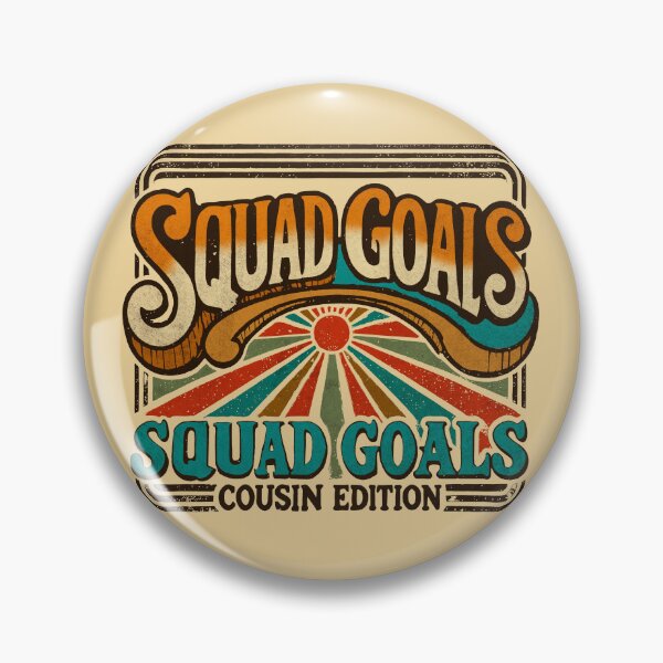 Item preview, Squad Goals Cousin Edition - Retro Vintage Groovy Typography designed and sold by Gawii.
