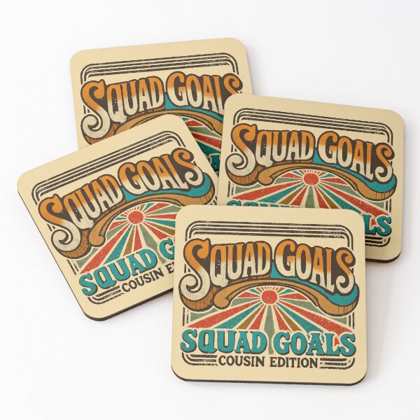 Item preview, Squad Goals Cousin Edition - Retro Vintage Groovy Typography designed and sold by Gawii.