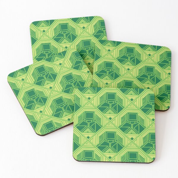 Item preview, Art Deco-Inspired Modern Pattern in Bold Green Colors - Home Decor Ideas 2025 designed and sold by Teemaniac.