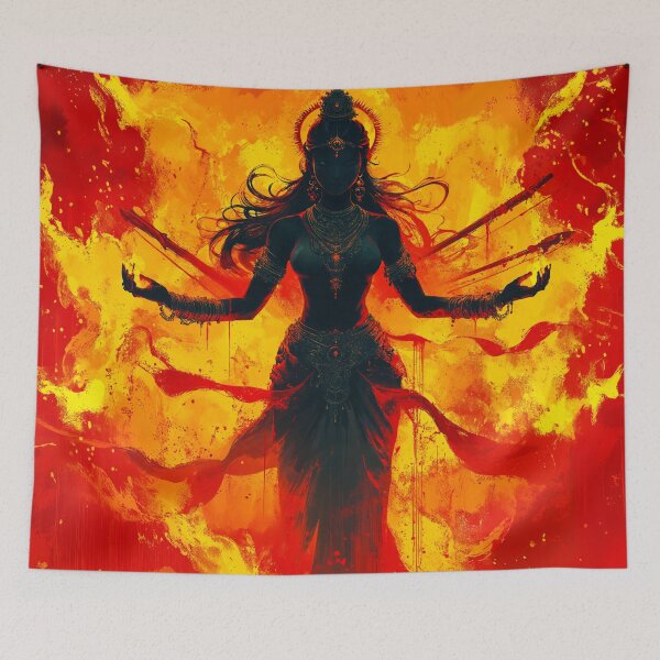 Item preview, Hindu Goddess Kali - Powerful Fire Queen designed and sold by AdamesArtStudio.