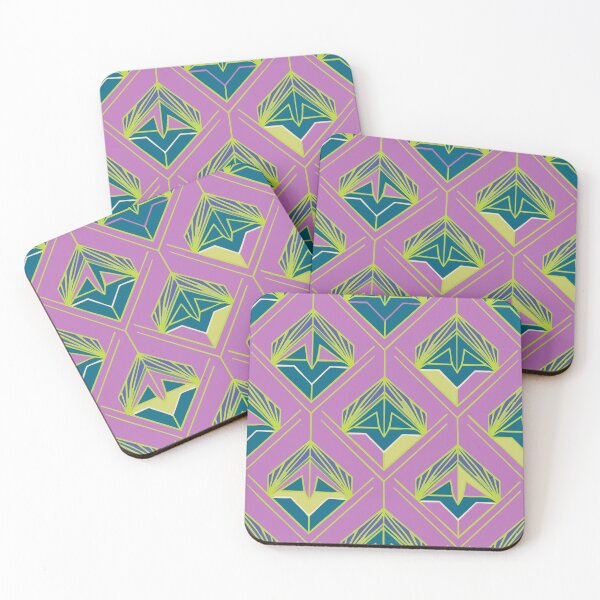 Item preview, Art Deco-Inspired Modern Pattern in Bold Pink Lime Green Colors - Home Decor Ideas 2025 designed and sold by Teemaniac.