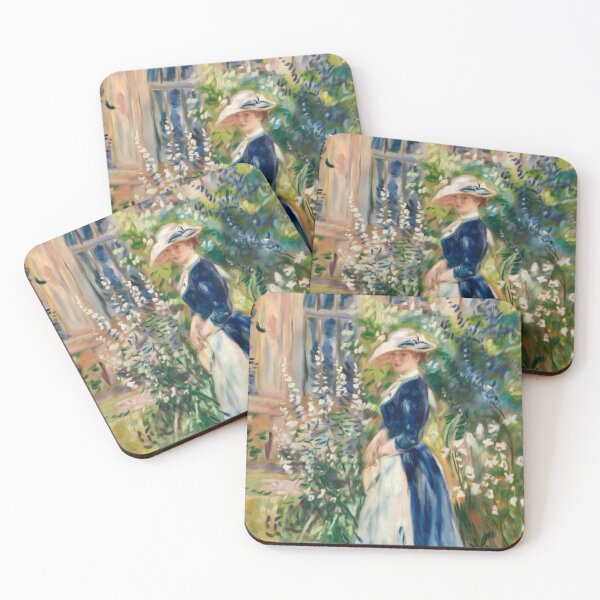 Aperçu de l'œuvre Dame élégante dans un jardin français – Peinture impressionniste. Par Carraann créée et vendue par CARRAANN.