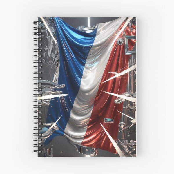 Item preview, Chrome French Futuristic Flag designed and sold by Thibaut's Quirky Creations.