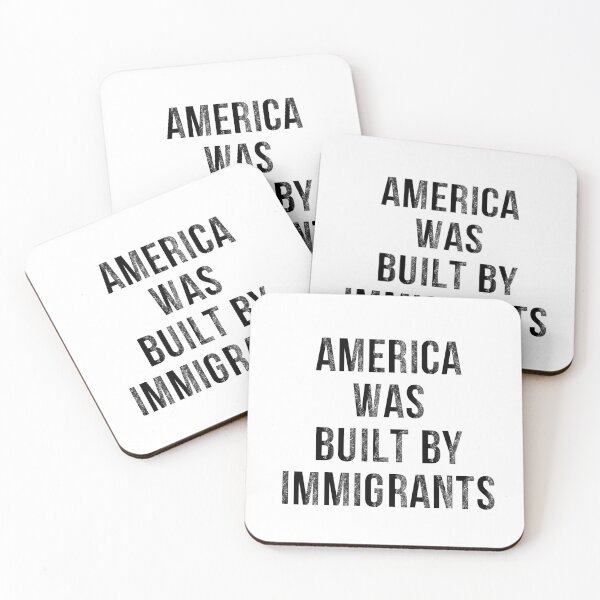 Item preview, "AMERICA WAS BUILT BY IMMIGRANTS / IMMIGRANTS MAKE AMERICA GREAT / SUPPORT IMMIGRANTS – Made by Immigrants, Celebrate Diversity, Equality, and America’s Immigrant Heritage" designed and sold by artworkathome.