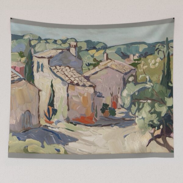 Item preview, French Village Rooftops: Countryside Impressionist Art By Carraann.  designed and sold by CARRAANN.