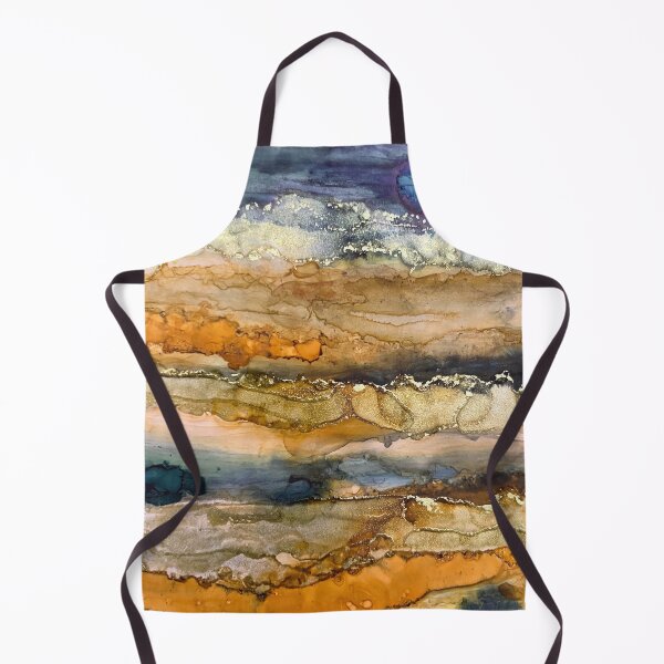 Item preview, Textured stripes in Gold Orange and Blue designed and sold by Nicola Morgan.