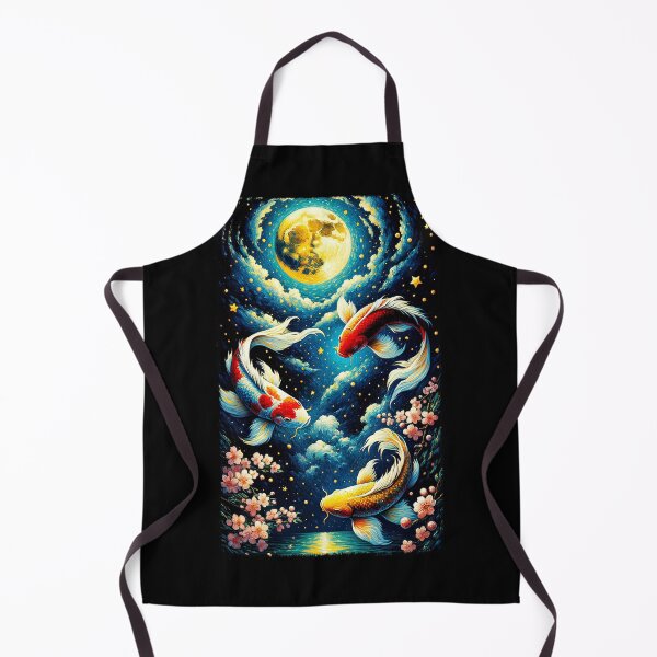 Item preview, Starry Night Three KOI Cherry Blossom Van Gogh Lover designed and sold by Kimberley King Art King Art.