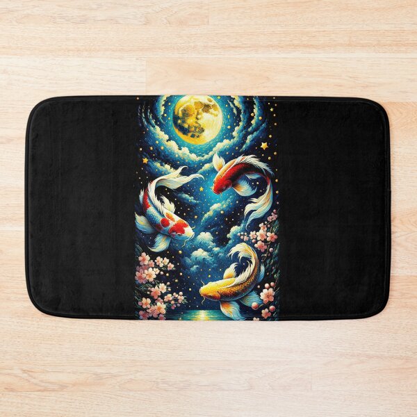 Item preview, Starry Night Three KOI Cherry Blossom Van Gogh Lover designed and sold by Kimberley King Art  King Art.