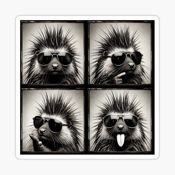 Item preview, Porcupine Photobooth T-Shirt designed and sold by Ink & Circuit.