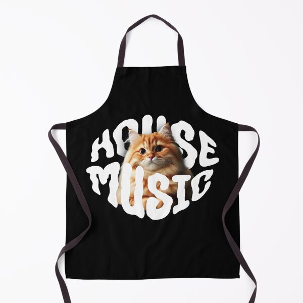 Item preview, HOUSE MUSIC - Font Cat Steez (White) designed and sold by Discothreadz.