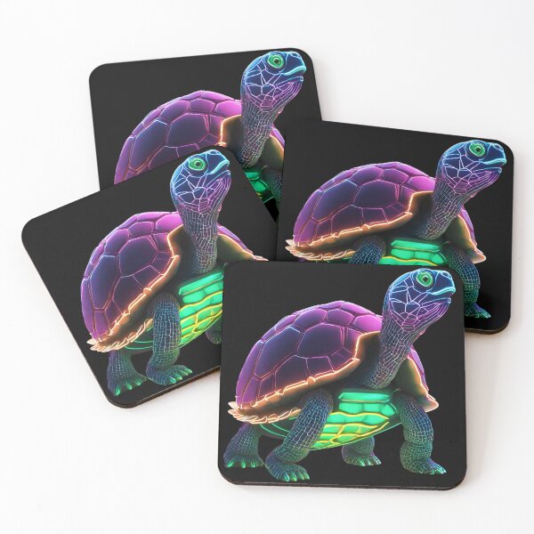 Item preview, Electric Turtle v2 - Neon Cyber Turtle with Futuristic Glow designed and sold by Traloch O'Laoi.