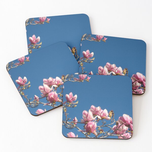 Item preview, Pink Tulip Tree and Blue Sky designed and sold by JoyousArt4u.