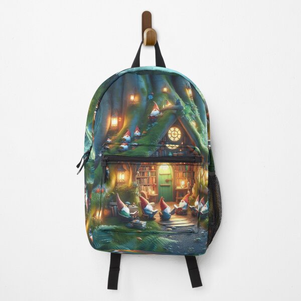 Artikelvorschau, Gnome Bücherwürmer lesen Bibliothek Bücher in einem magischen Wald Bäume Folklore Fabeln DND D&D, Bookish Nerd, Romantasy entworfen und verkauft von TheTimeTaxi.